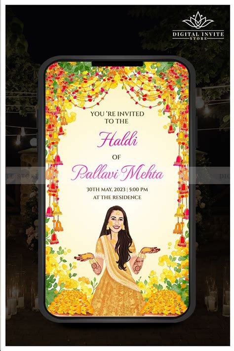 This DIY Haldi Invitations Template Holud Invites Or Pithi Invitations