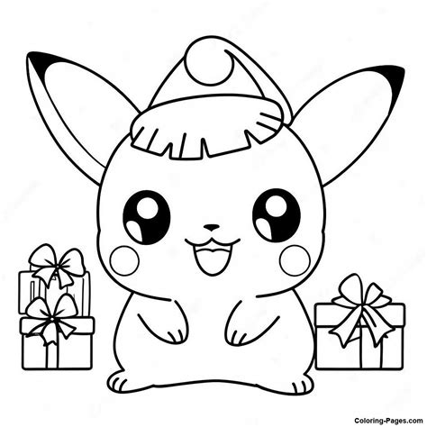 Christmas Pikachu Coloring Page | Coloring-Pages.com