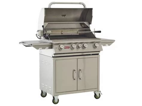 Bull Angus 30 Inch 4 Burner Gas Grill With Rotisserie And Cart Adds A