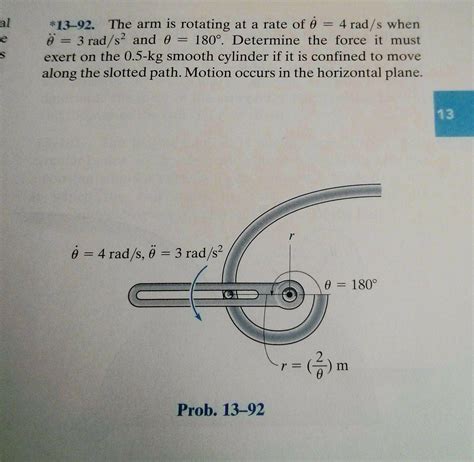 Solved The Arm Is Rotating At A Rate Of Theta Rad S When Chegg