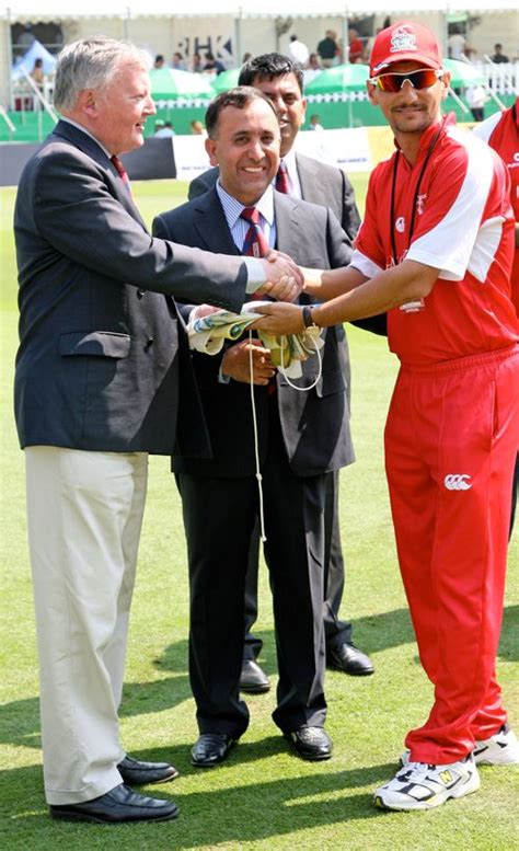 ICC President David Morgan Presents The ICC Centenary Flag To HKCA