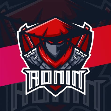 Logo Esport De La Mascotte Des Samoura S Ronin Vecteur Premium