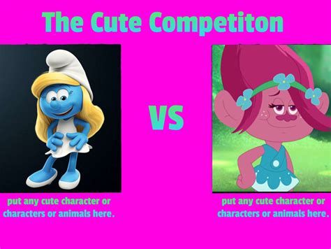 Smurfette Vs Poppy Cute Competition Meme By Raul3452 On Deviantart