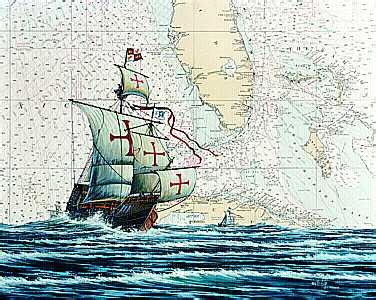 Columbus Three Ships (NINA, PINTA, SANTA MARIA) – Chart Art Prints