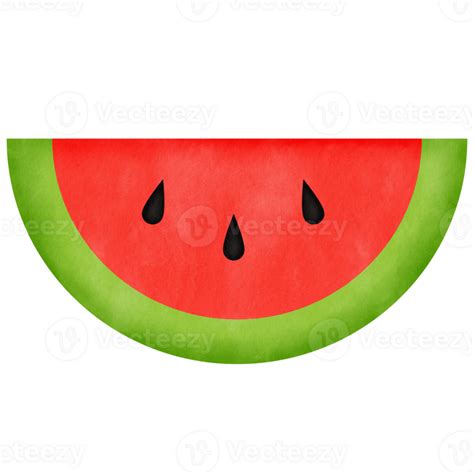 Sliced Of Watermelon Watercolor Illustration 23980518 Png