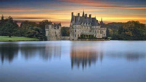 HD wallpaper Castles Château de la Bretesche France Reflection