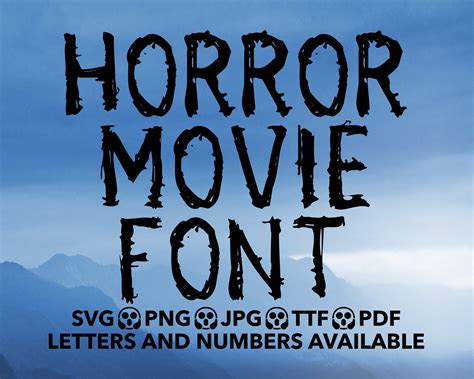 Horror Movie Font SVG, Horror Font for Cricut, Horror Font SVG, PNG ...