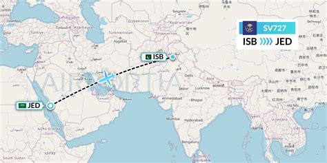 SV727 Flight Status Saudi Arabian Airlines: Islamabad to Jeddah (SVA727)