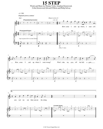 Fifteen Steps Sheet Music by Radiohead | nkoda | Free 7 days trial