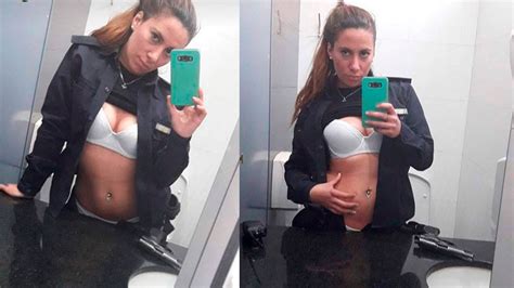 La Polic A Desafectada Por Sus Fotos Hot Culp A Su Ex Era Enfermo De Celos