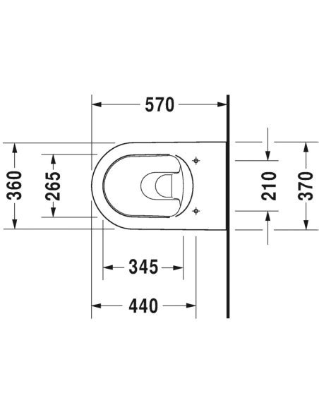 DURAVIT Me By Starck Vaso Sospeso A Cacciata 2528090000 Bagnolandia