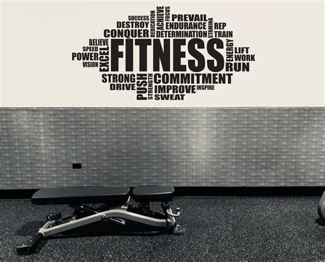 Gym Wall Decal Inspirational Wall Decal Fitness Wall Decal Etsy Gym