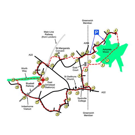 Map Of Queen Victoria Hospital East Grinstead