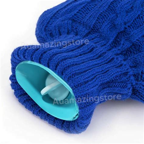 Litre Hot Water Bottle Knitted Cover Winter Warm Rubber Bag Relaxing Warmer Ebay Australia