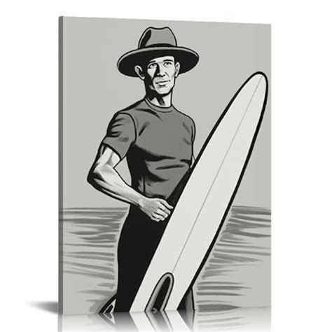 Gotuvs Vintage Thanks For Coming Wall Art Retro Western Cowboy Surfer