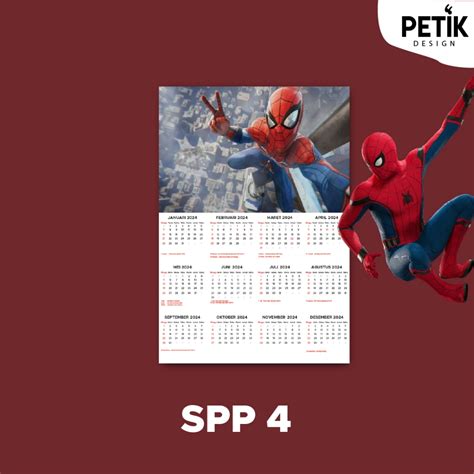 Jual Kalender Dinding Poster Spiderman Shopee Indonesia