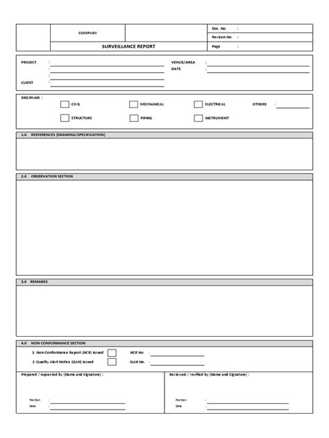 Surveillance Report Pdf