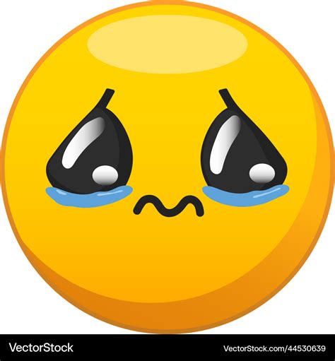 Sad face emoji for a chat Royalty Free Vector Image