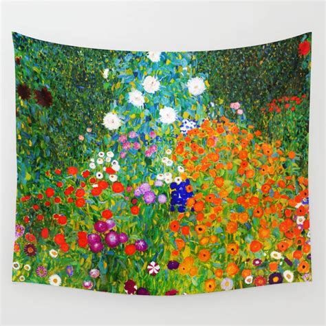 Gustav Klimt Farmer S Garden Wall Tapestry By Dohshin Society