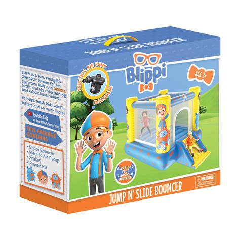 Blippi Jump N Slide Bouncer Includes Electric Air Pump