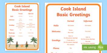 Cook Island Māori Salutations Cook Islands Twinkl Nz