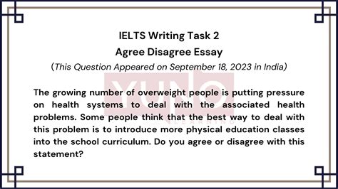 18 September 2023 IELTS Agree Disagree Essay On Obesity