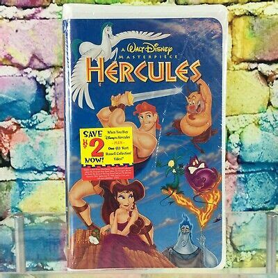 Rare Walt Disney S Masterpiece Hercules VHS Home Video Movie 9123A New