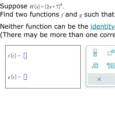 Solved Suppose H X 2x 7 6 Find Two Functions F ﻿and G