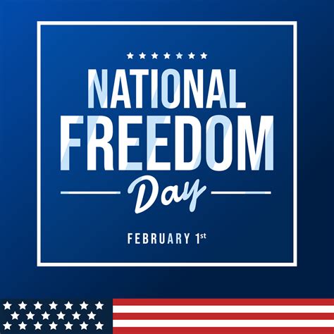 National Freedom Day - February 1st. USA flag 17075129 Vector Art at ...