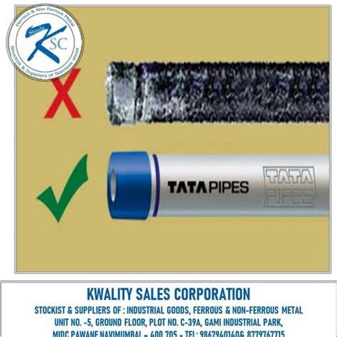 Galvanized Iron Tata Gi Erw Pipe At Rs Kg In Navi Mumbai Id