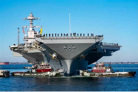 El Uss Gerald R Ford Parte De Norfolk Para Su Primer Despliegue