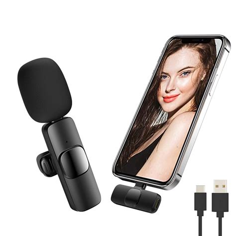 【Plug-Play with Clip】 Clip-on Wireless Microphone for iPhone iPad ...