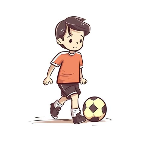 Niño Jugando Fútbol Vector Ilustración Con Generativo Ai 22868759 Vector En Vecteezy