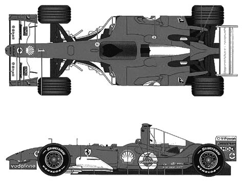 2004 Ferrari F2004 F1 Italy Gp Formula Blueprints Free Outlines