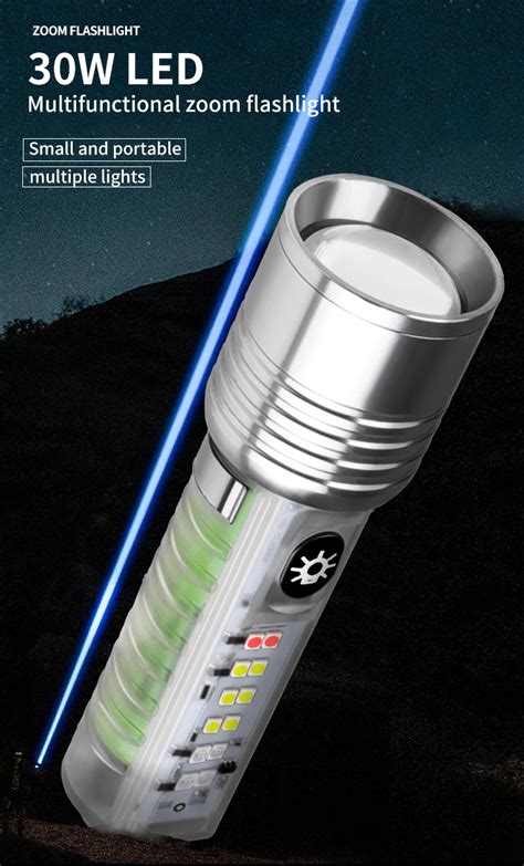 Compact Led Flashlight Rechargeable Keychain Flashlights Uv Blacklight ...