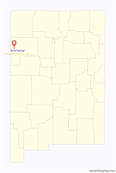 Map of Rock Springs CDP, New Mexico