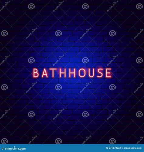 Bathhouse Neon Label Vector Illustration | CartoonDealer.com #271871788