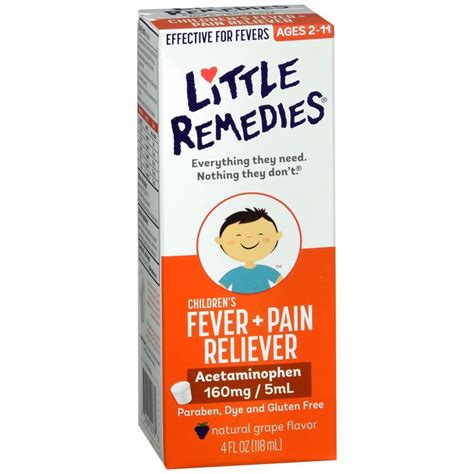 Little Remedies Children’s Fever+Pain Reliever Liquid Natural Grape Flavor – 4 OZ – Medcare ...