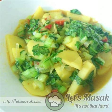 Sayur Sawi Masak Ubi Kentang Recipe | LetsMasak