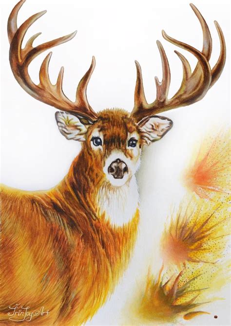 Deer Watercolor Painting Stag Elk Patronus Nursery Wall Art Decor Painting by IrinJoyArt Art ...