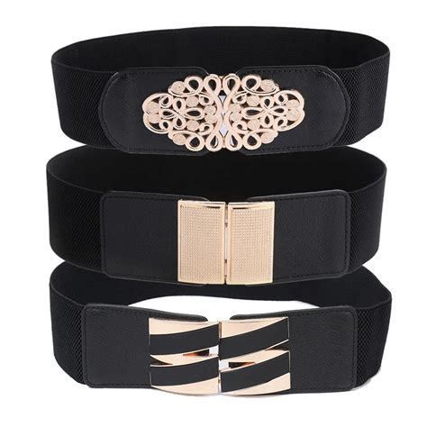 Foshion Ceinture Large Lastique Pour Femmes Extensible Et Paisse