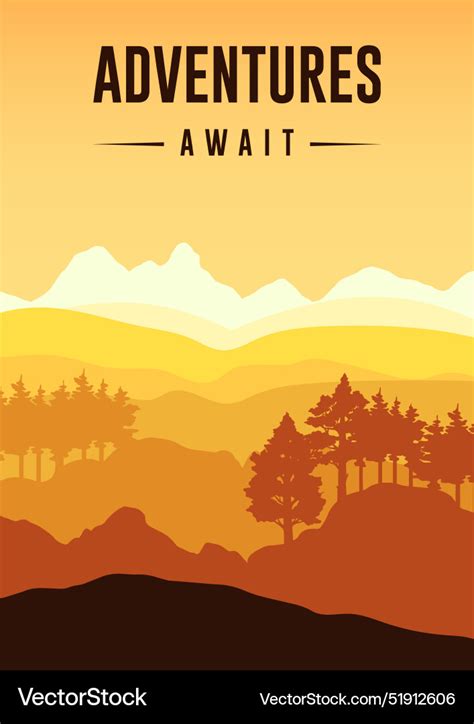 Adventure await vintage sticker colorful Vector Image