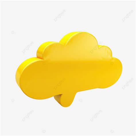 Yellow Cloud Speech Bubble Yellow Hand Drawn Speech Bubble Cloud Png