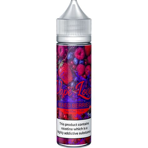 Vape Lovers Mixed Berries 0 Nicotine E Liquid 7030 Vgpg 50ml