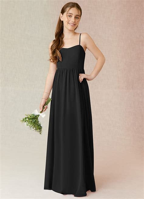 Black Azazie Evonne Jbd Junior Bridesmaid Dresses Azazie