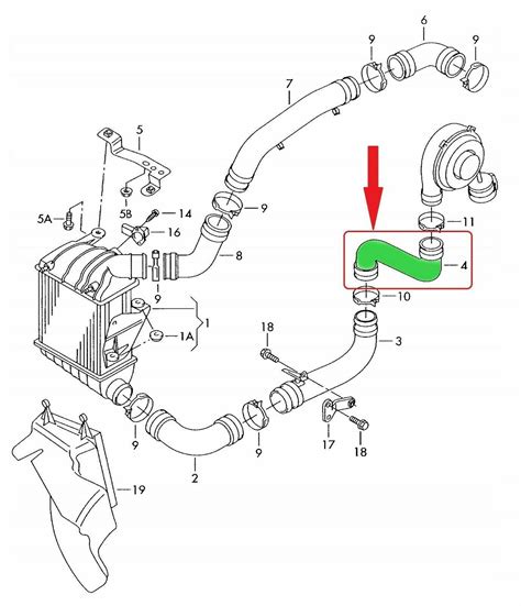 TURBO SCHLAUCH FÜR SEAT IBIZA SKODA FABIA VW POLO 1 9 TDI 6Q0145828N