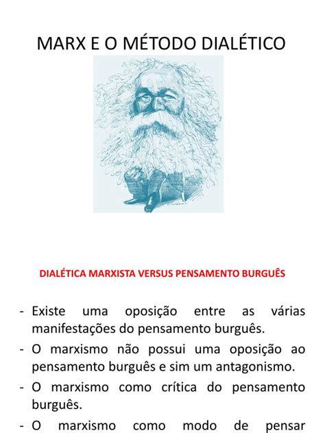 Marx E O Método Dialético Pdf Karl Marx Dialética