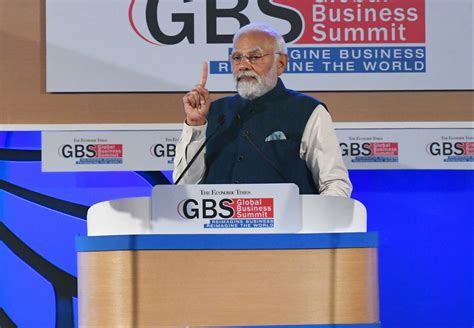 Pm Addresses Economic Times Global Business Summit In Delhi Prime