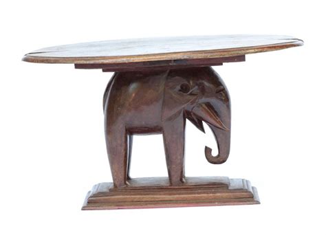 Hand Carved Elephant Table Archive Deco Art Africa