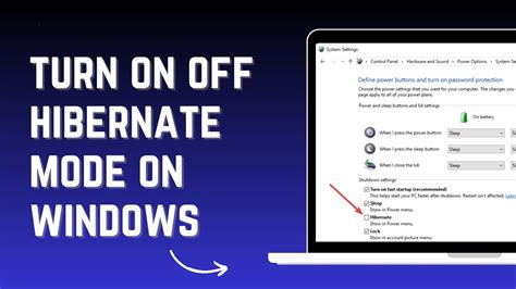 How To Turn On Off Hibernate Mode On Windows Disable Sleep Mode On